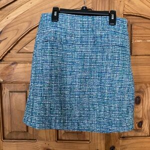 LOFT Blue Tweed A line Skirt Women’s Size 0 NWOT